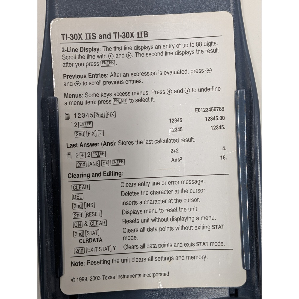 Texas Instruments TI-30X IIS Scientific Calculator Dual Line Display Gray - Picture 6 of 8
